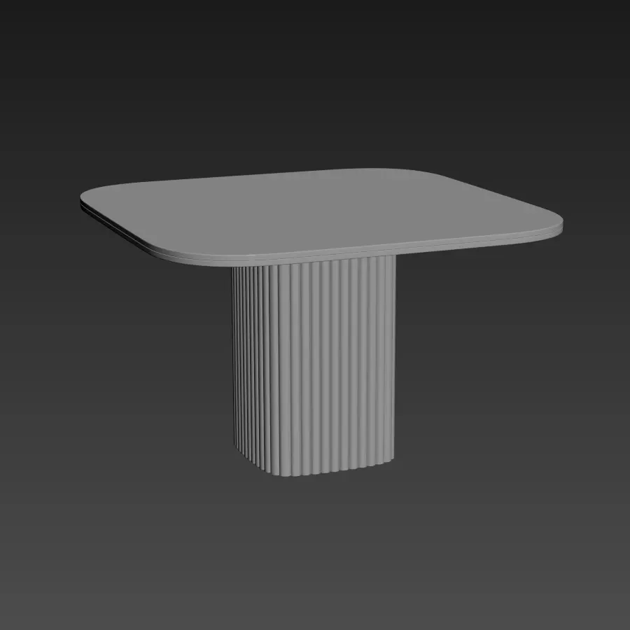 Selene Square Marble Dining Table Low-poly 3D model_8