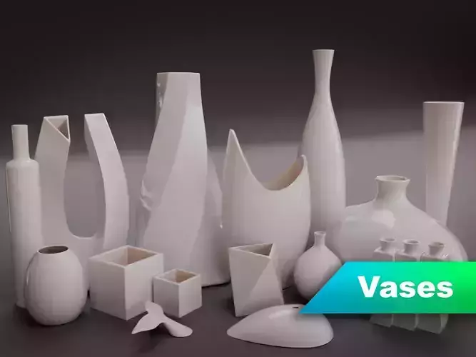 Modern Vases Collection  3D model