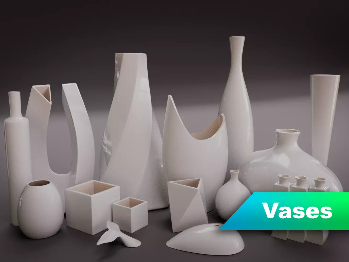 Modern Vases Collection  3D model_0