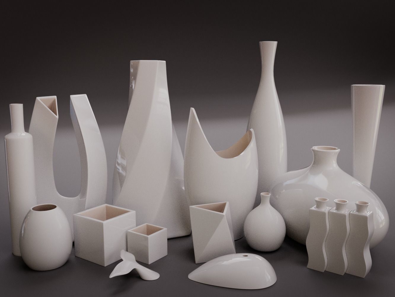Modern Vases Collection  3D model_1
