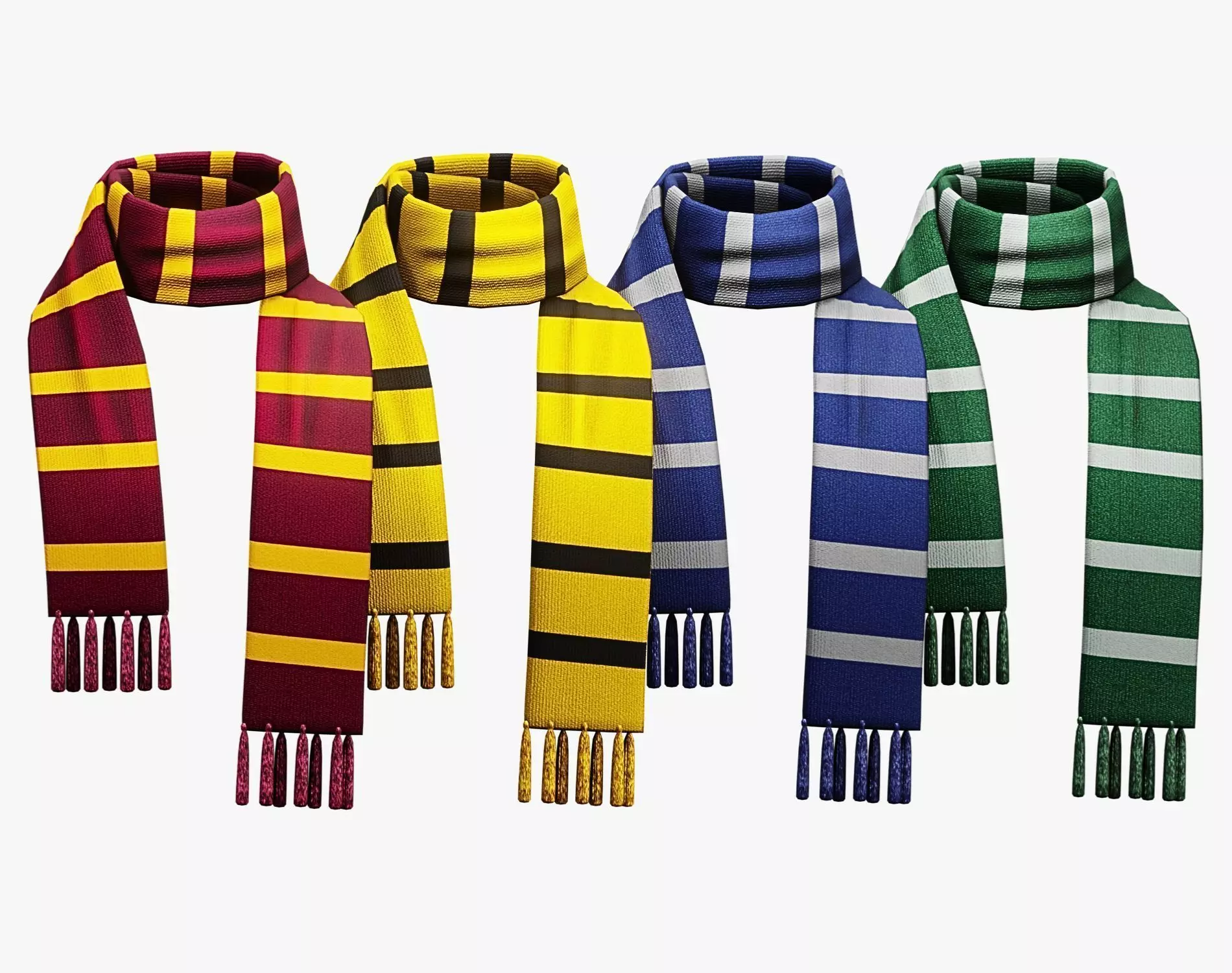 Scarf Pack Low Poly PBR 4K Low-poly 3D model