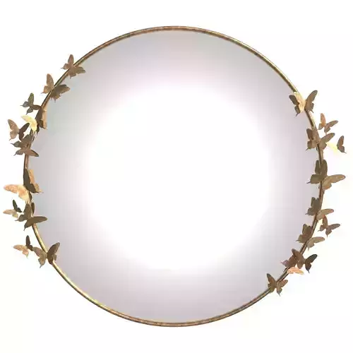 Restoration Hardware Scattered Butterfly Round Mirror