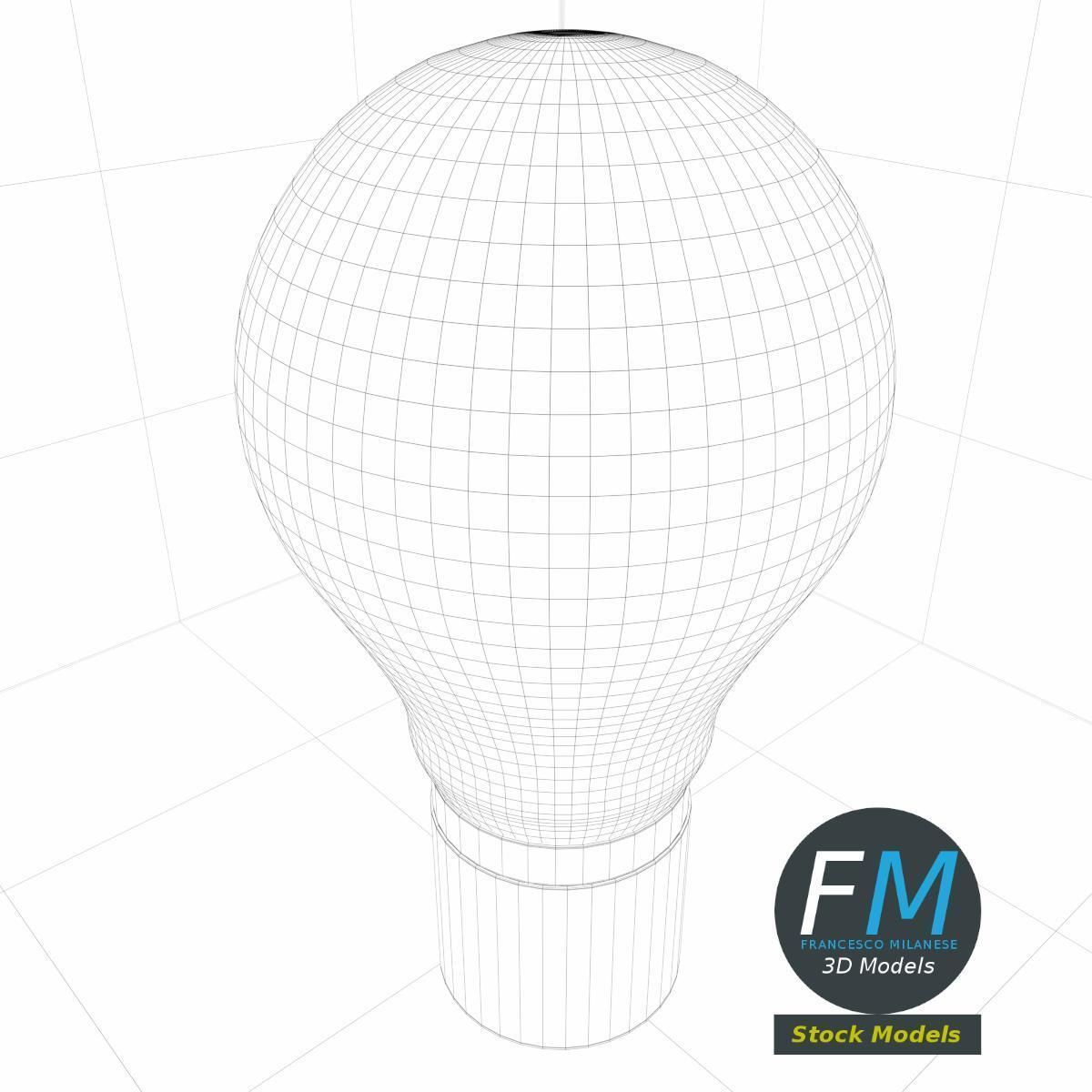 Japanese table lamp 1 3D model_8