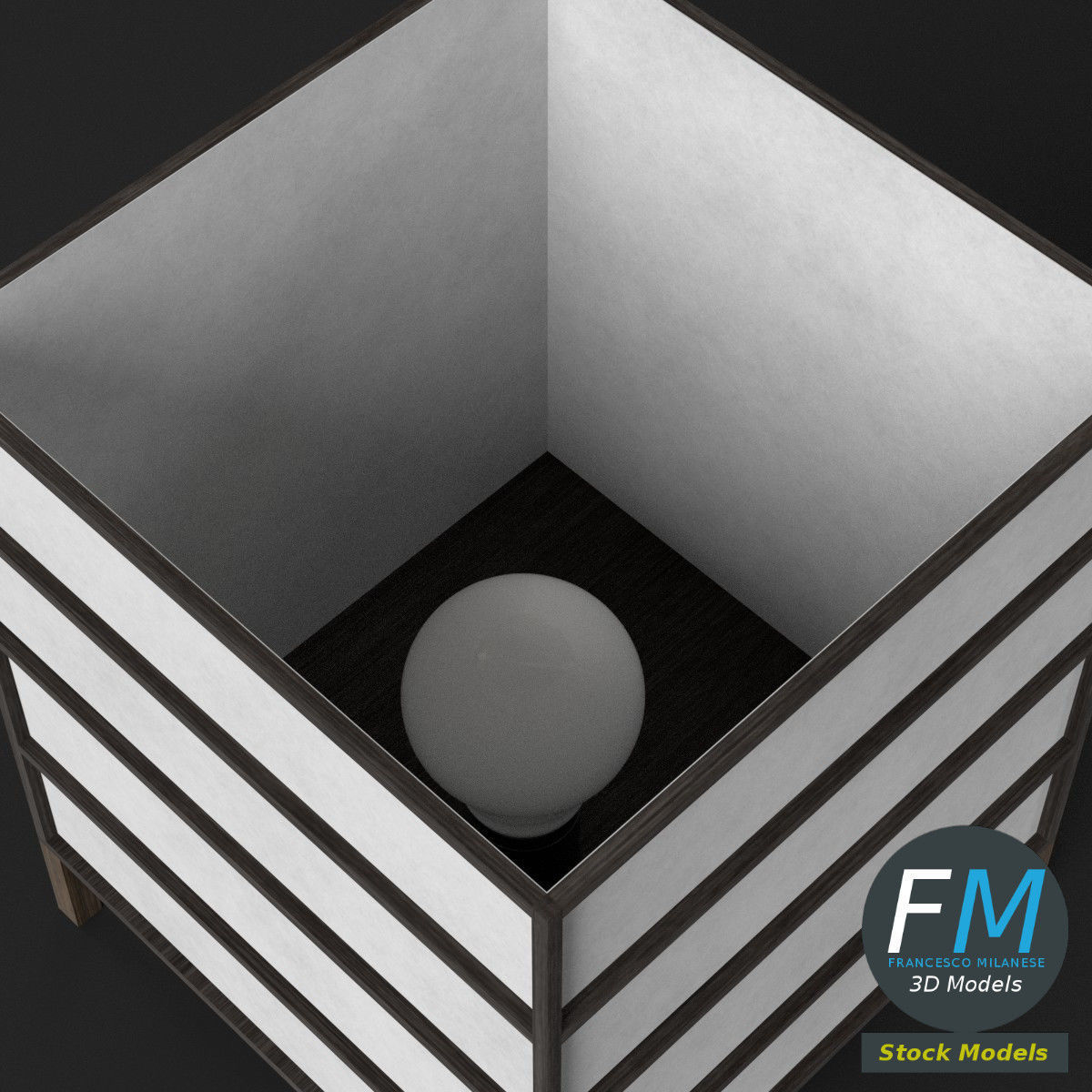 Japanese table lamp 1 3D model_5