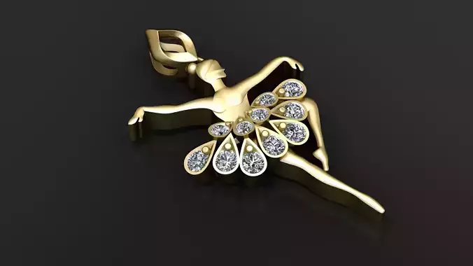 Ballerina Diamond Pendant