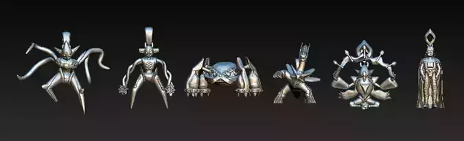 Galactic Warrior Pendant Collection