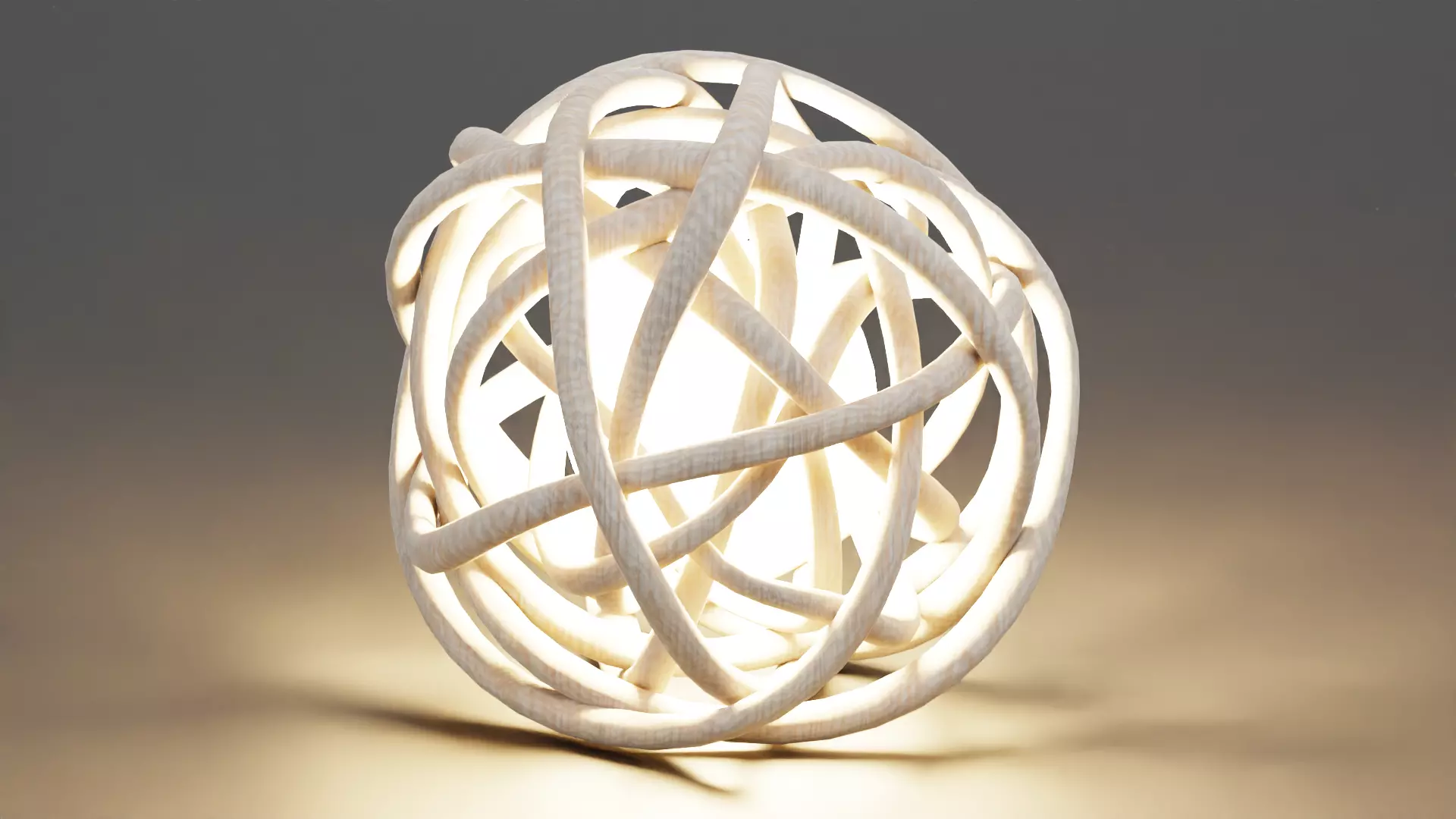 Decorative Lata Light Ball Low-poly 3D model_0