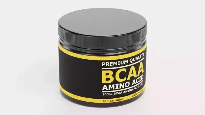 BCAA - Product Concept Packaging Low-poly 3D model 4