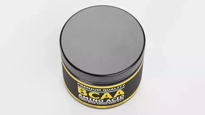 BCAA - Product Concept Packaging Low-poly 3D model 3