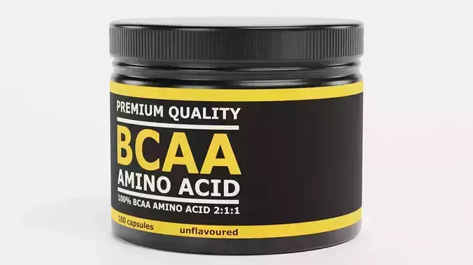 BCAA - Product Concept Packaging Low-poly 3D model 6
