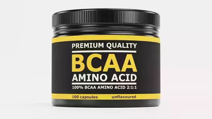 BCAA - Product Concept Packaging Low-poly 3D model 2