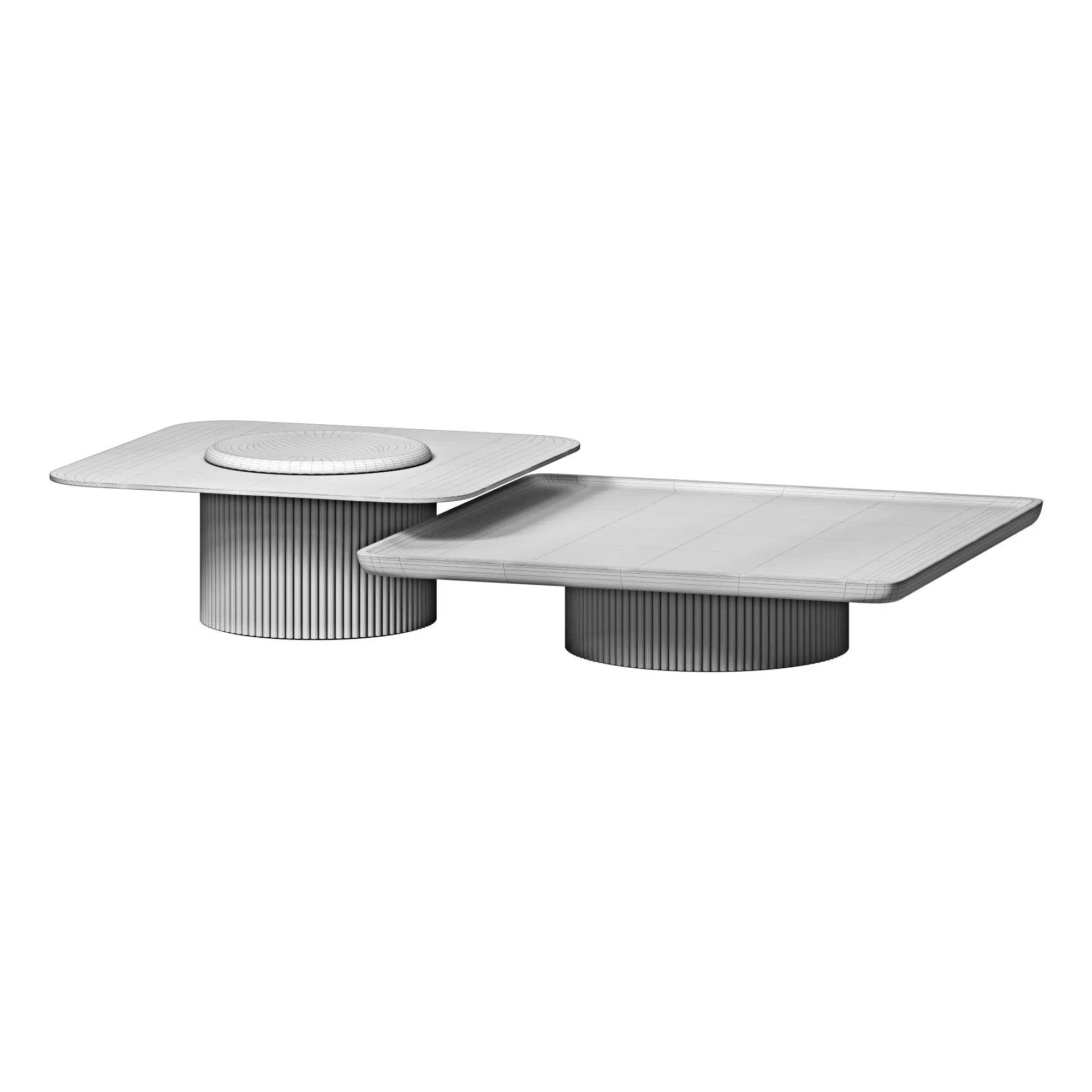 Solid Middle Coffee Table 3D model_9
