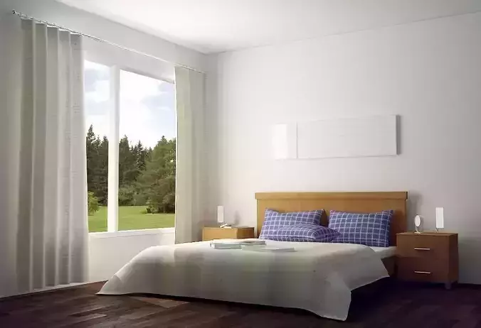 Interior Lighting in Vray Scene- Bed Room 