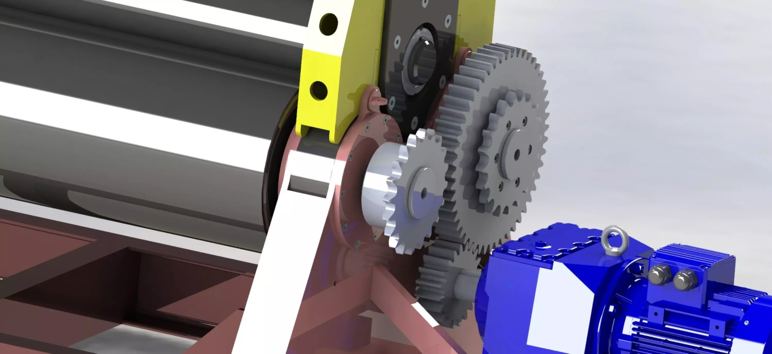 1800 mm cylindrical sheet metal bending machine 3D model_3