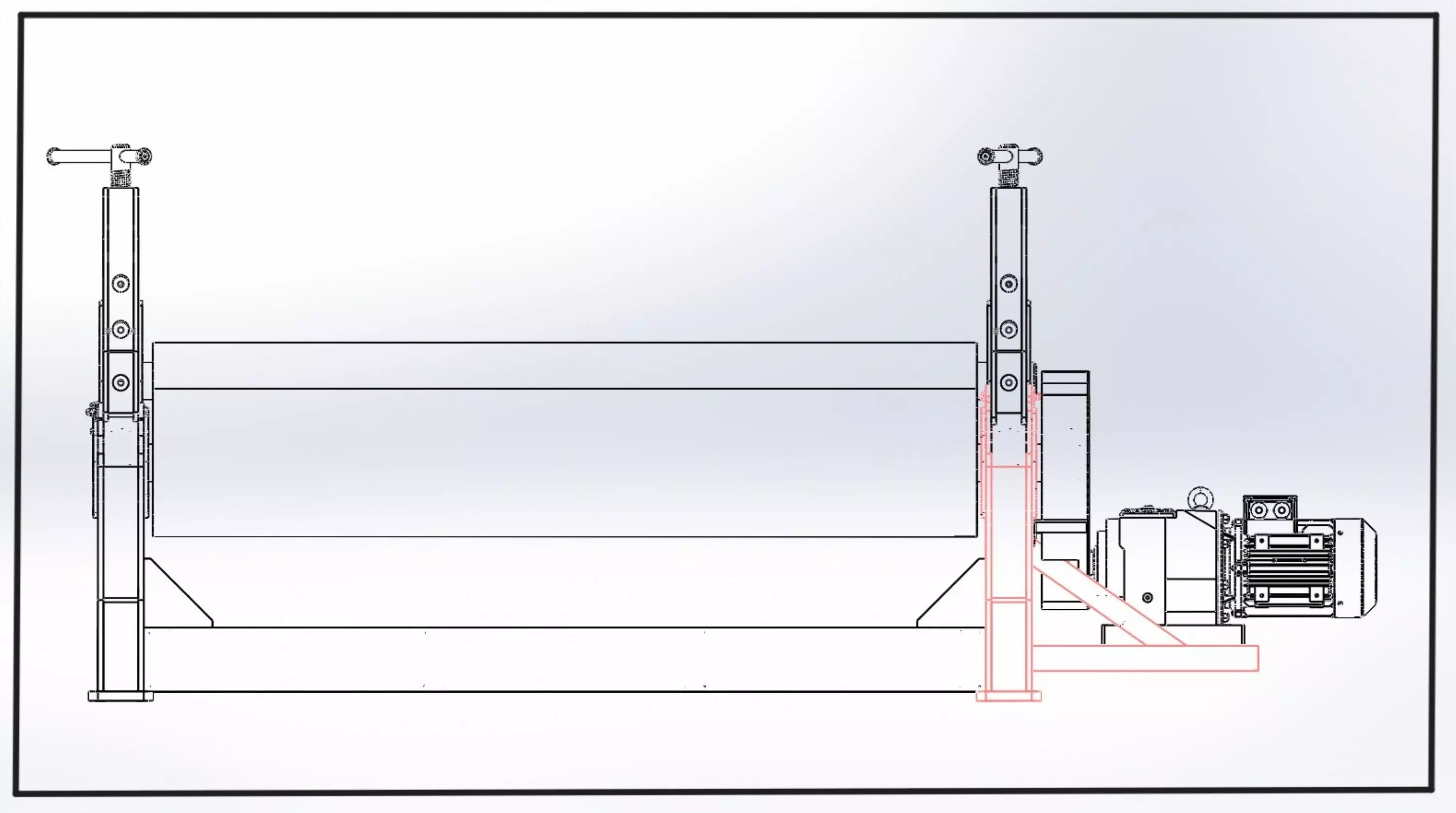 1800 mm cylindrical sheet metal bending machine 3D model_11
