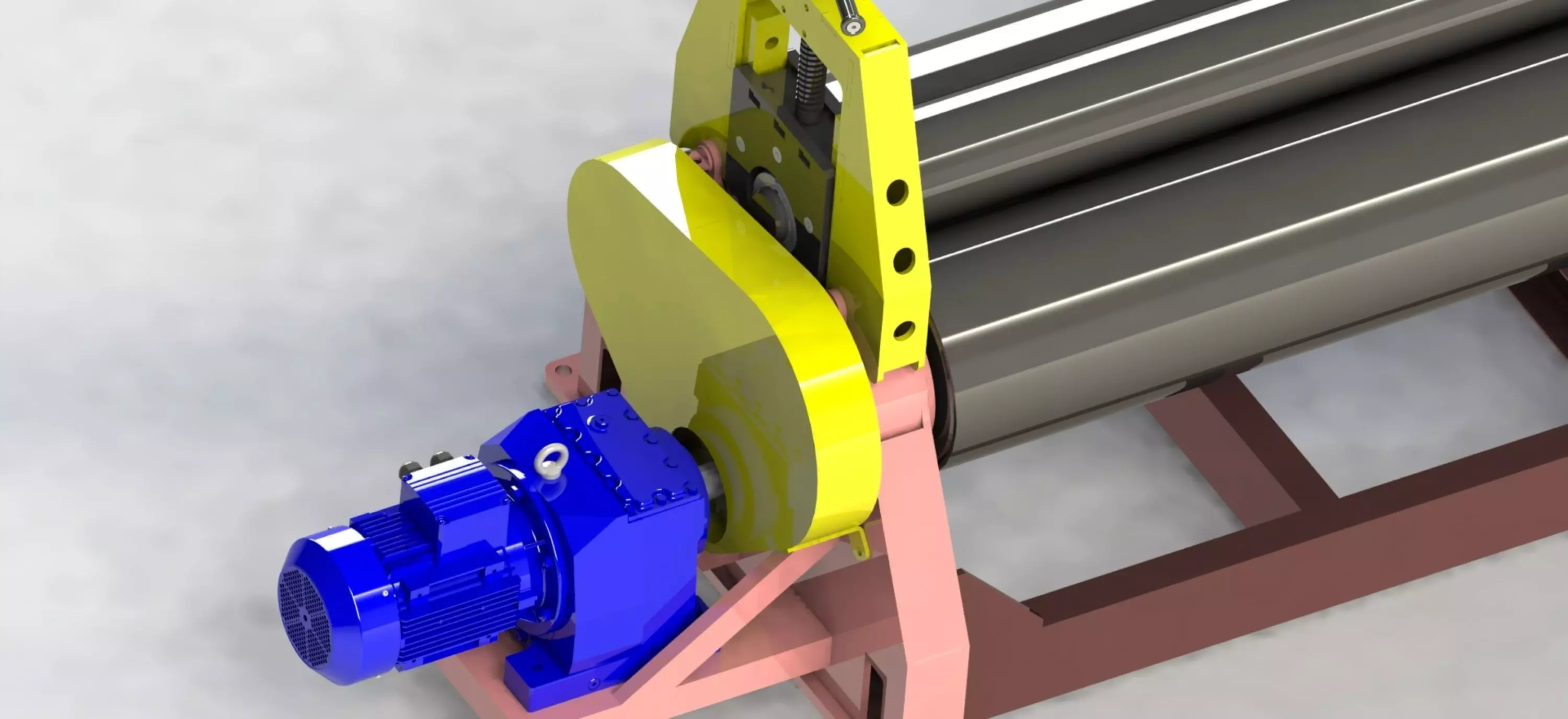 1800 mm cylindrical sheet metal bending machine 3D model_2