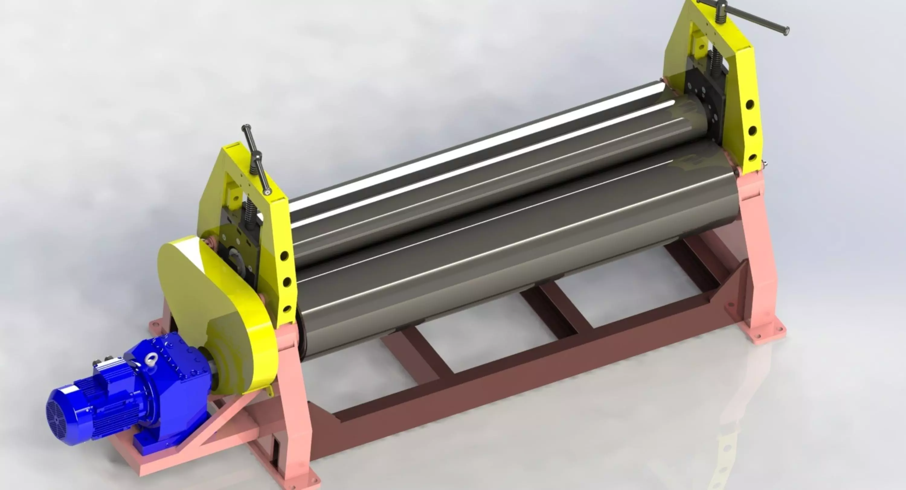 1800 mm cylindrical sheet metal bending machine 3D model_5