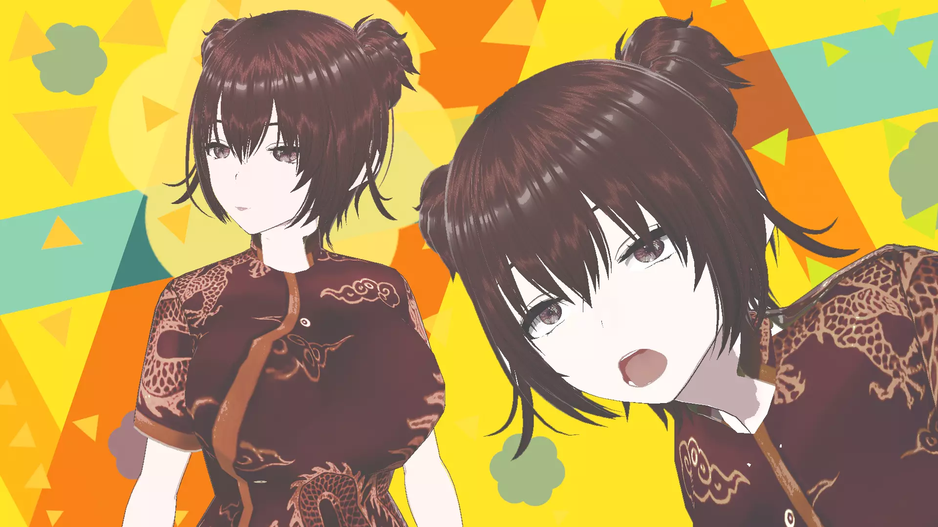 Cute Chinatown Anime Girl Mei - Fully Rigged Low-poly 3D model