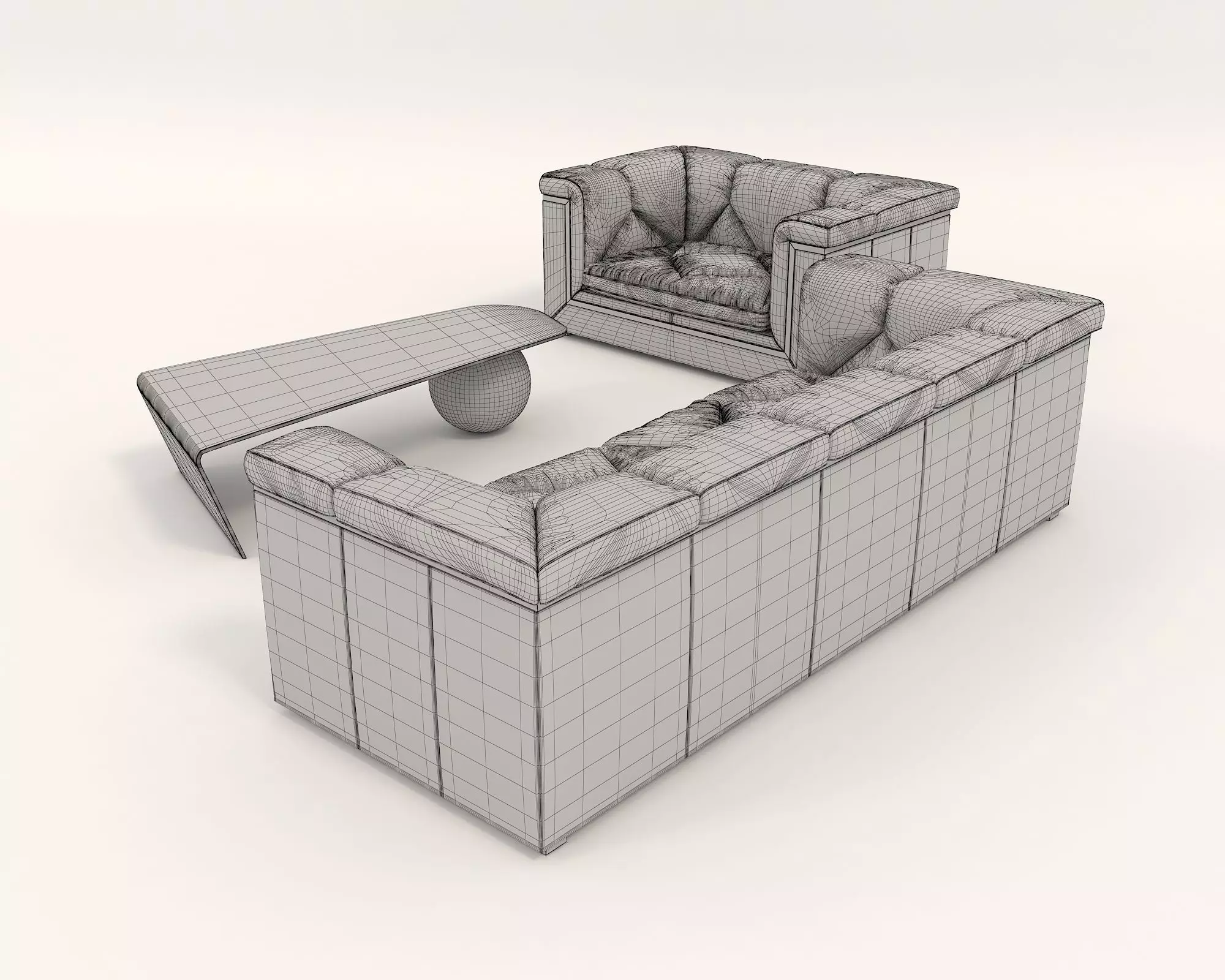 Luxury Sofa and Armchair 3D model_11