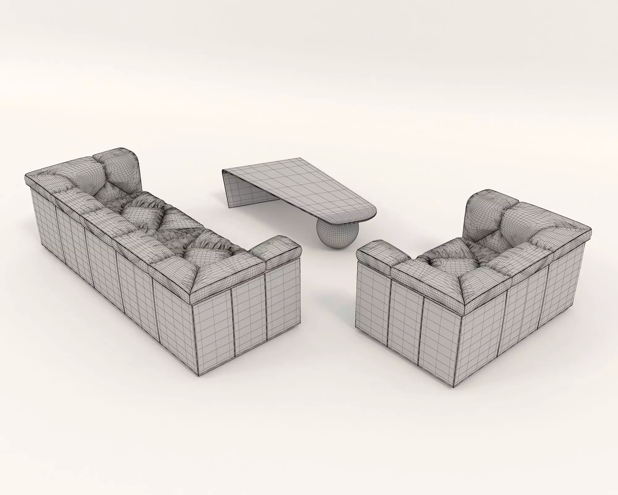 Luxury Sofa and Armchair 3D model_10