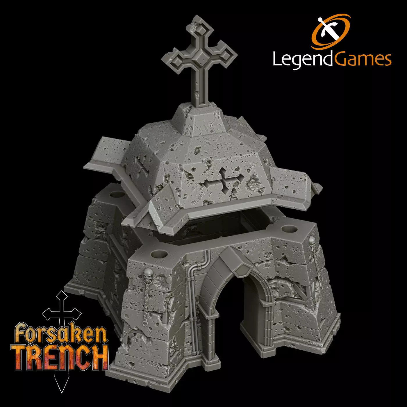 LegendGames Trench Crusade Battlefield Bunker - a modular design 3D print model_1