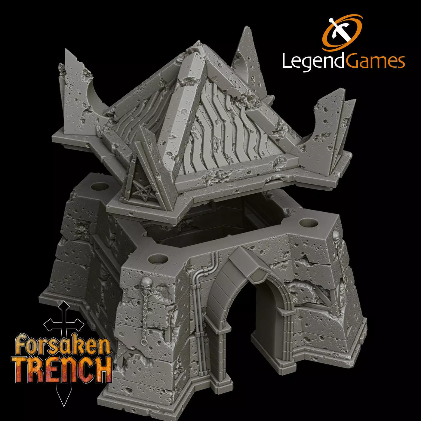 LegendGames Trench Crusade Battlefield Bunker - a modular design 3D print model_3