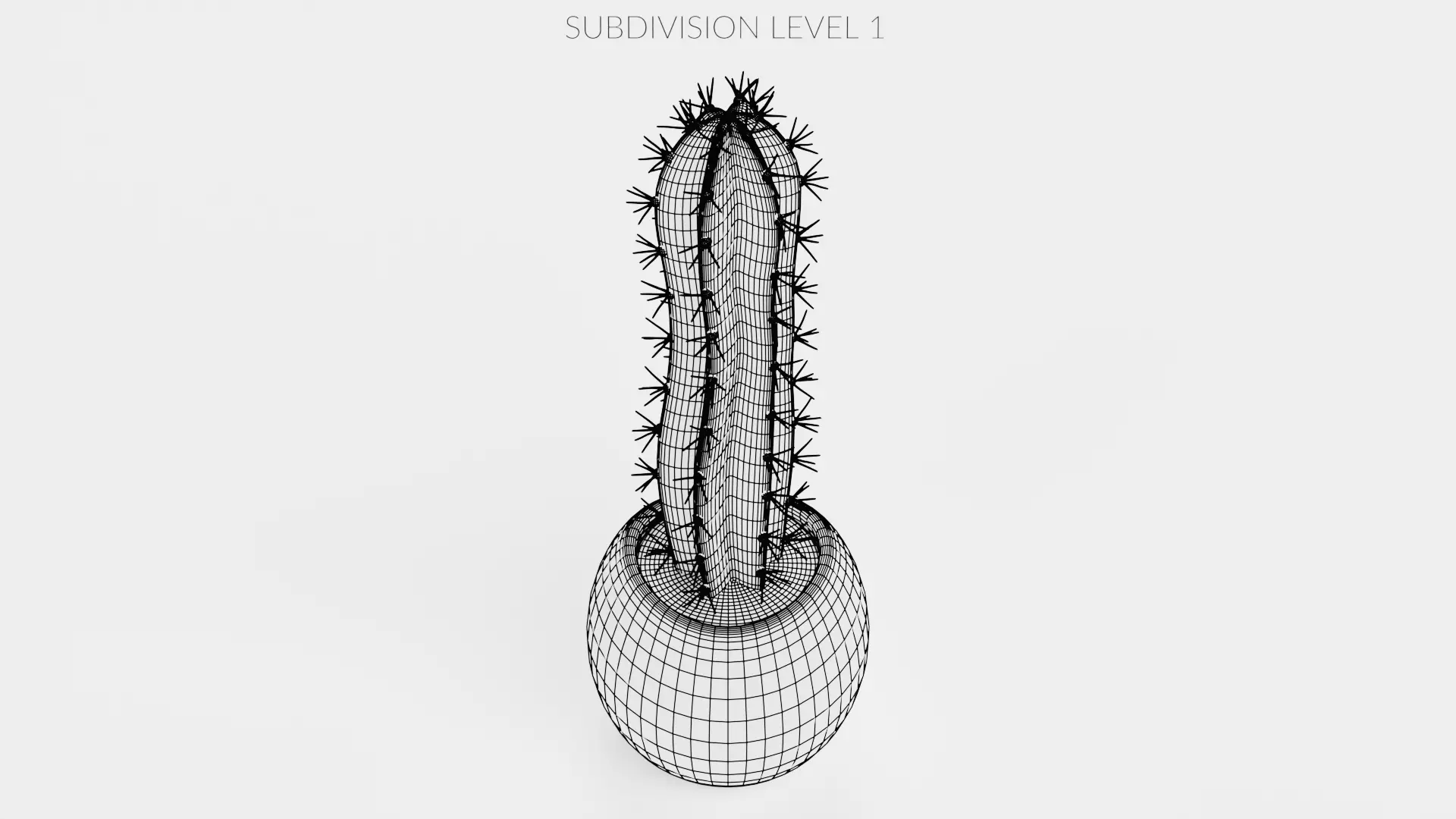 -Cactuses in Pots- Low-poly 3D model_29