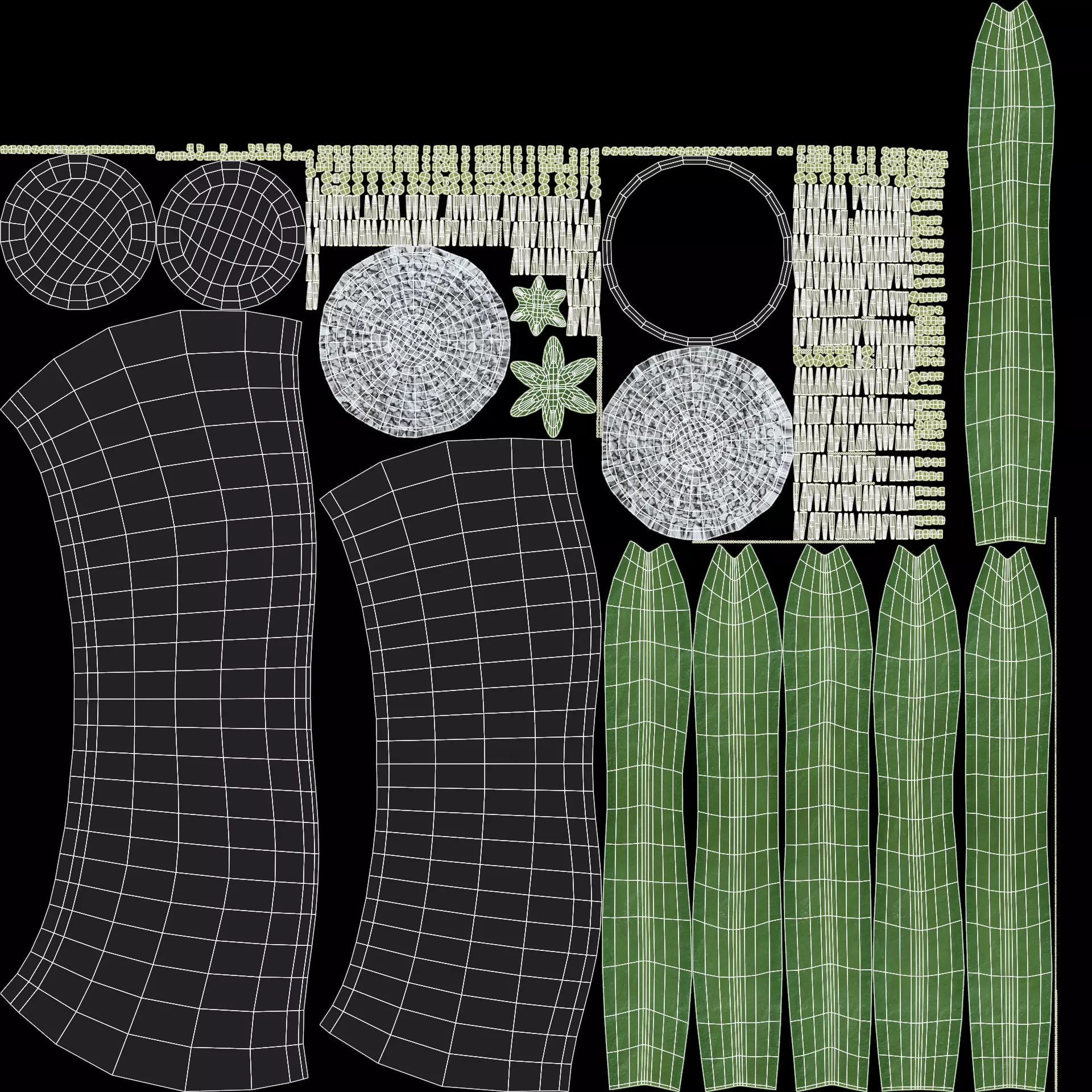 -Cactuses in Pots- Low-poly 3D model_11