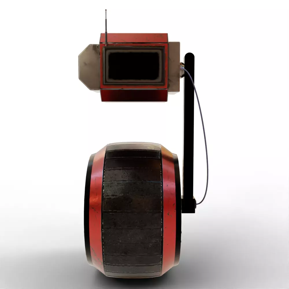 Droid V1 Wheeler Robot 3D model_8