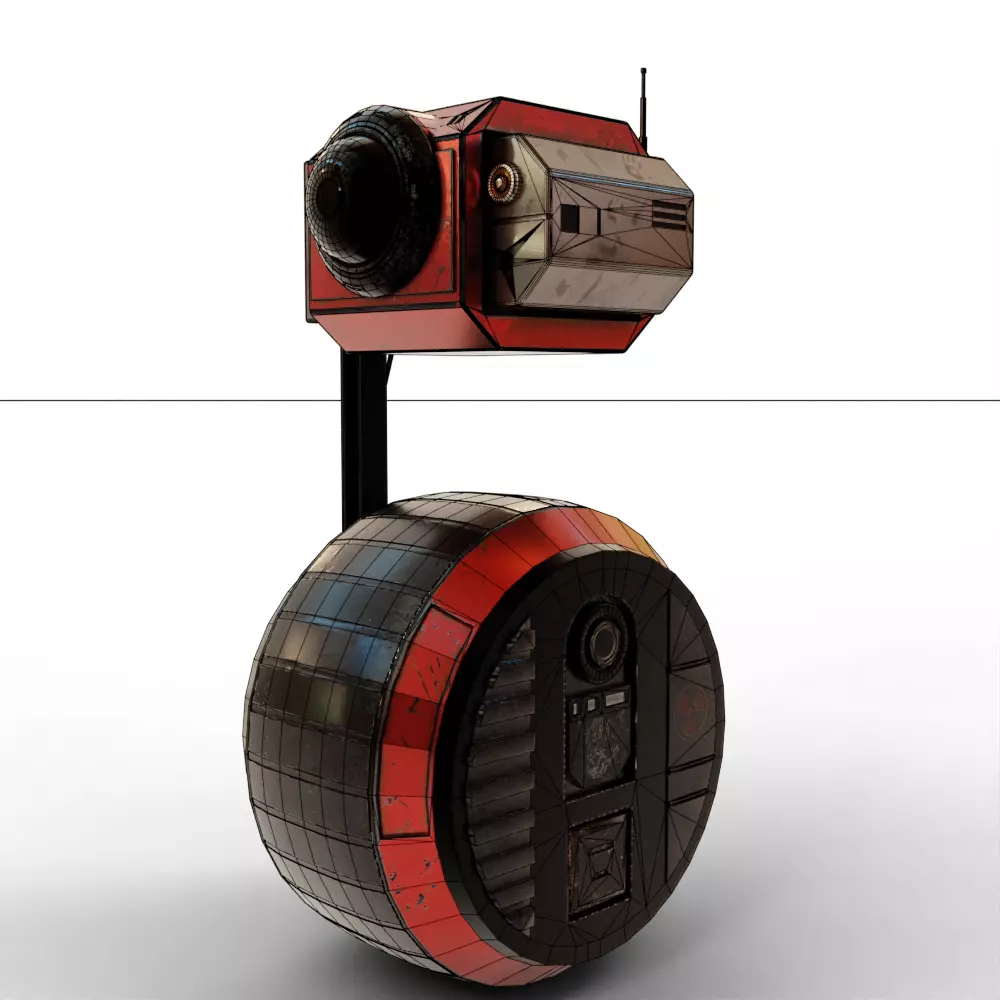 Droid V1 Wheeler Robot 3D model_1