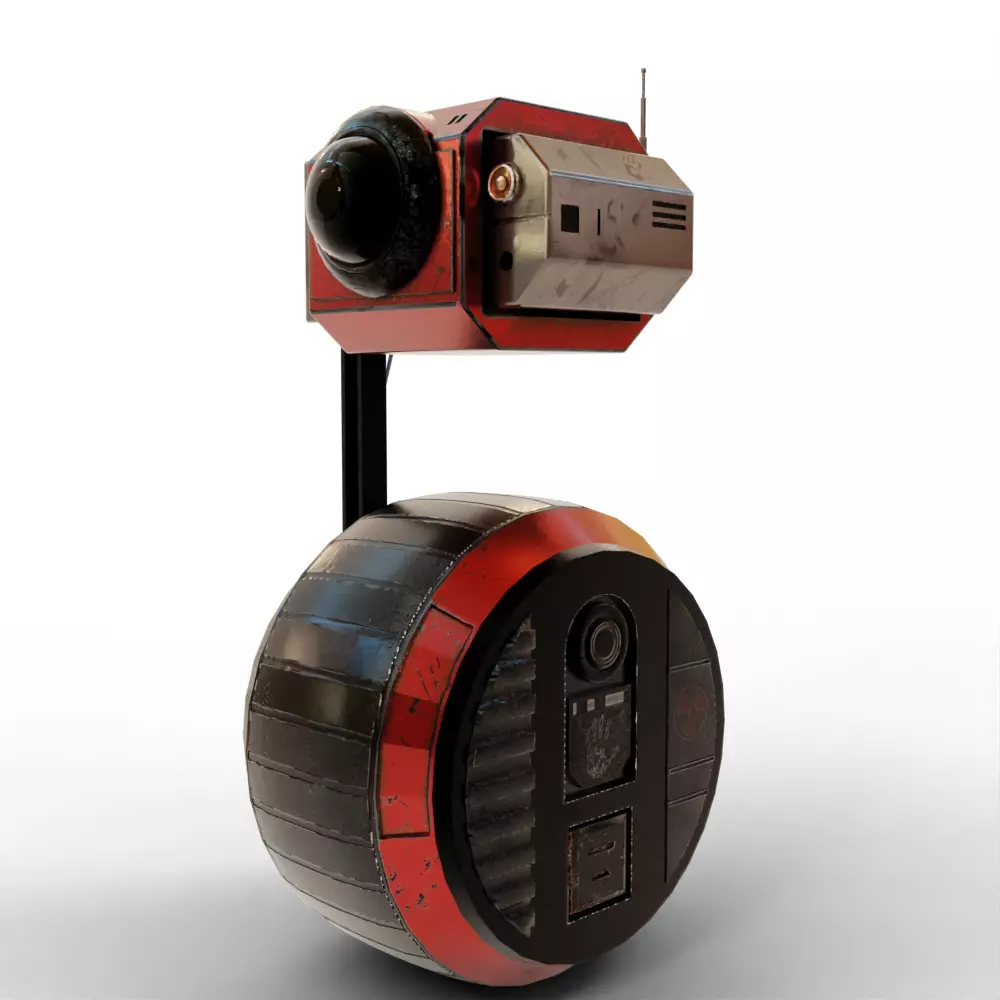 Droid V1 Wheeler Robot 3D model_0