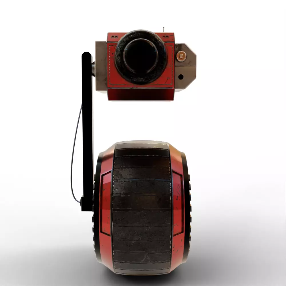 Droid V1 Wheeler Robot 3D model_3