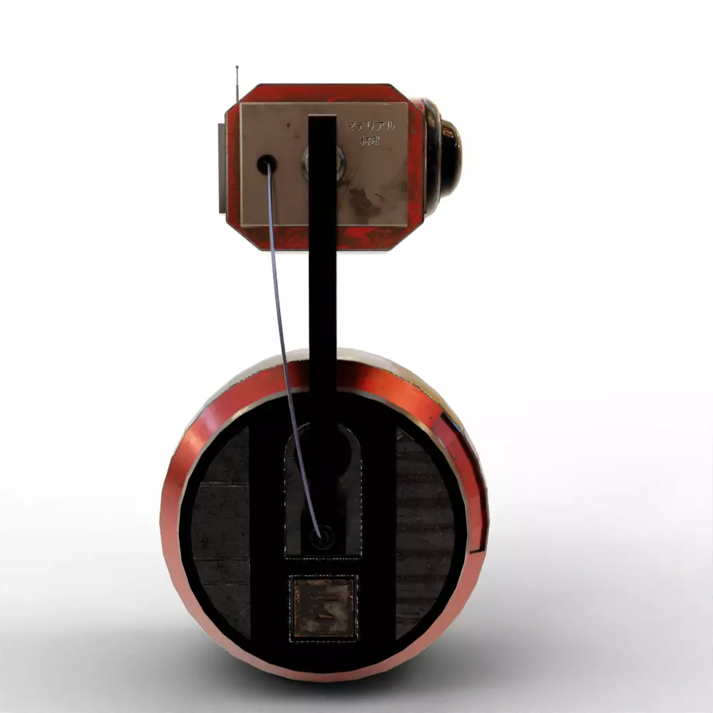 Droid V1 Wheeler Robot 3D model_6