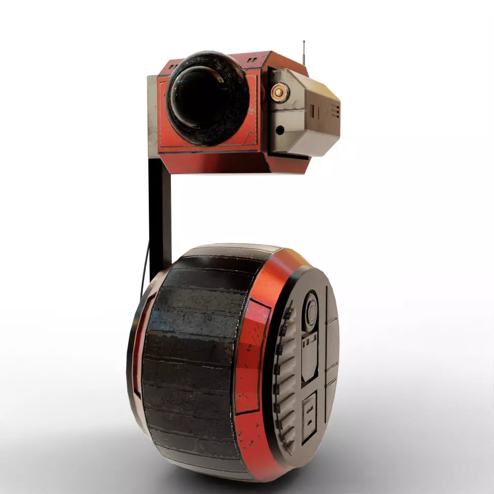 Droid V1 Wheeler Robot 3D model_2