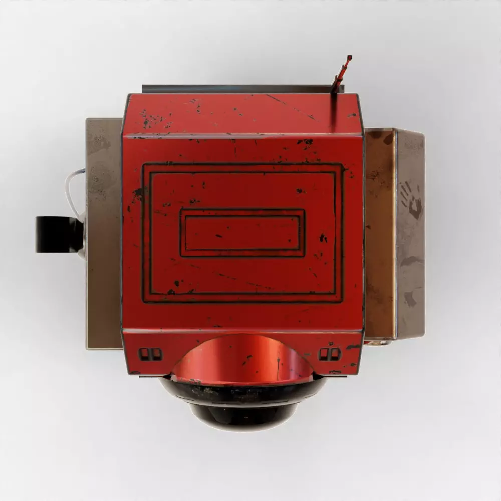 Droid V1 Wheeler Robot 3D model_11