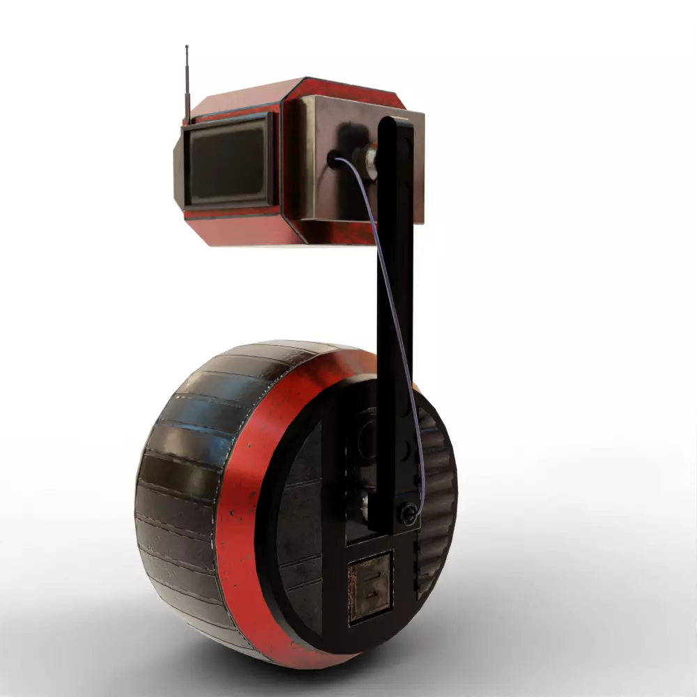 Droid V1 Wheeler Robot 3D model_7