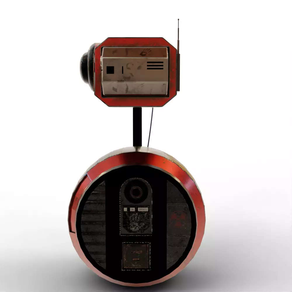 Droid V1 Wheeler Robot 3D model_10