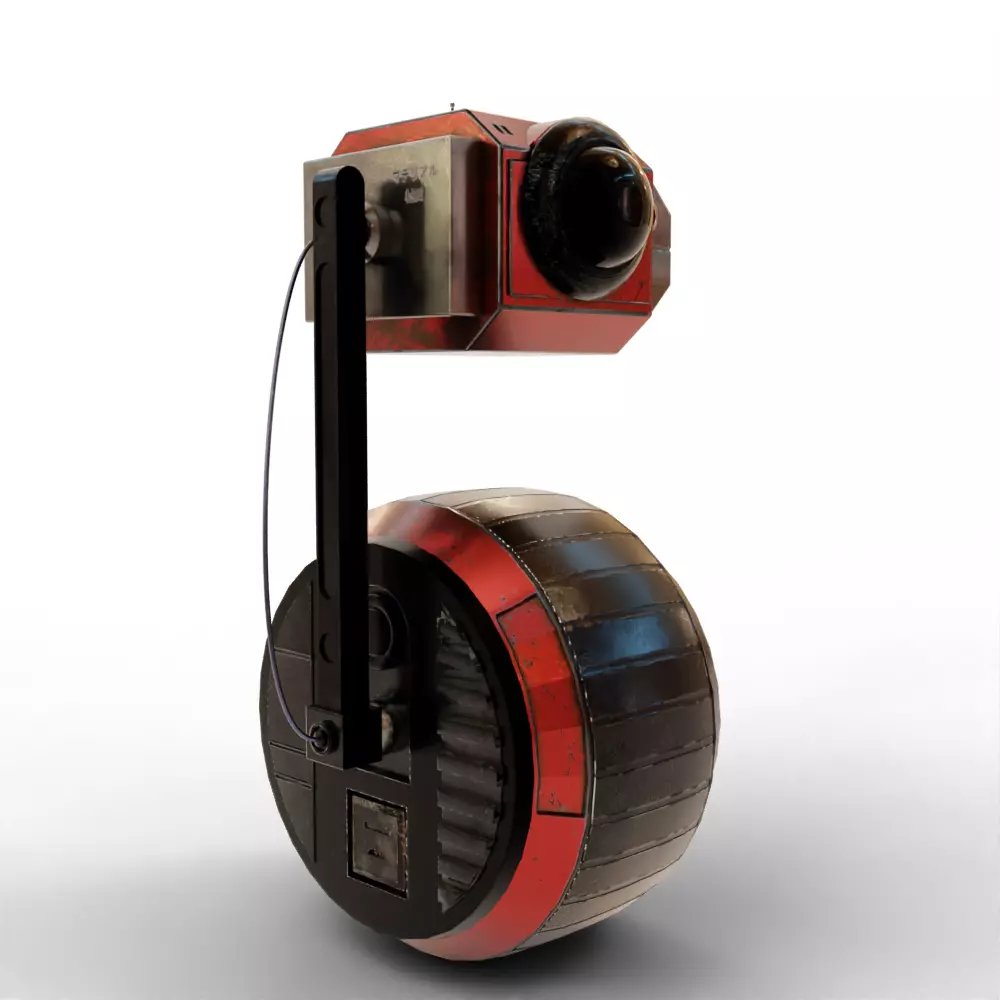 Droid V1 Wheeler Robot 3D model_5