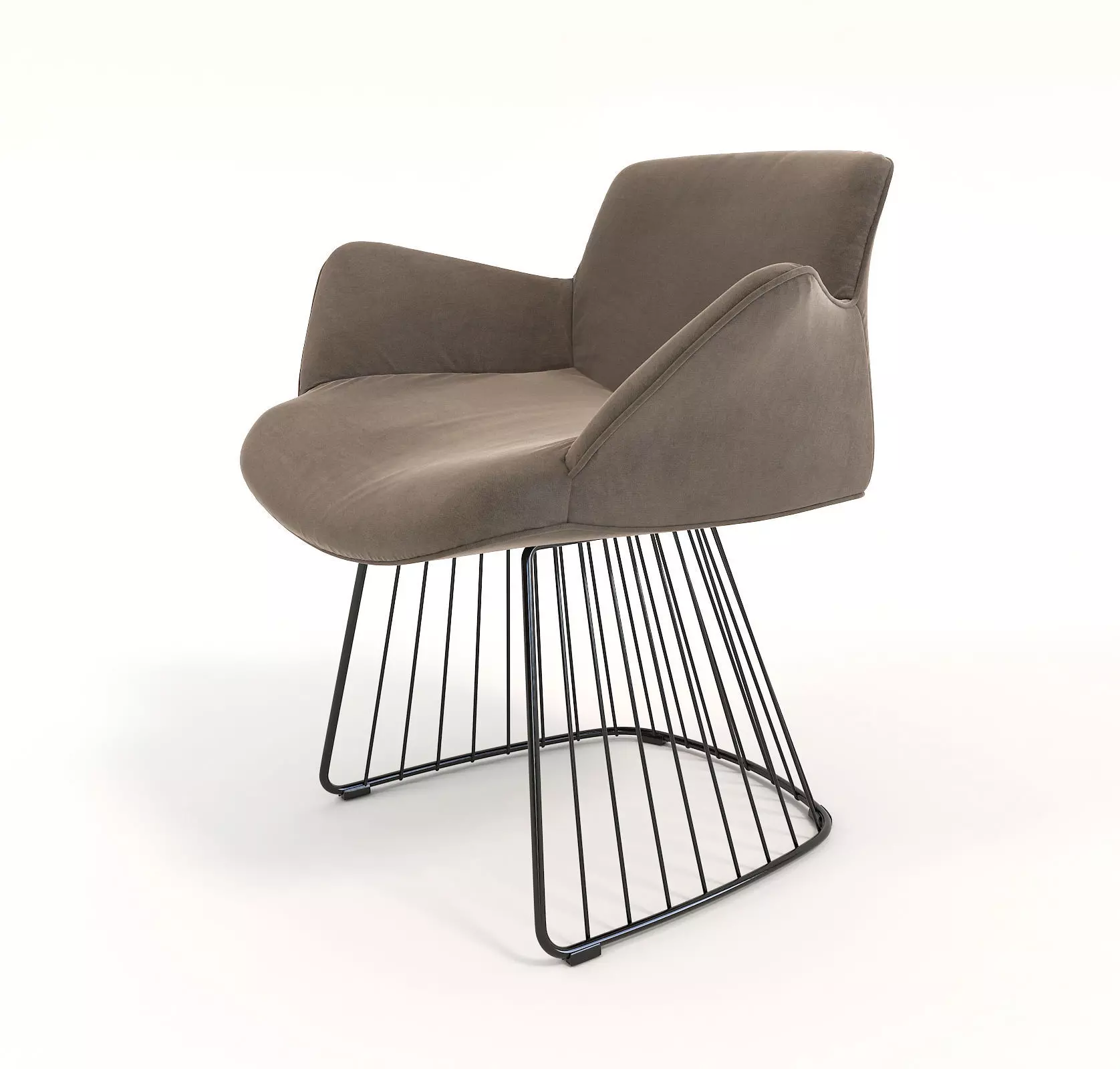 Modern Table and Chair Set 7 3D model_7