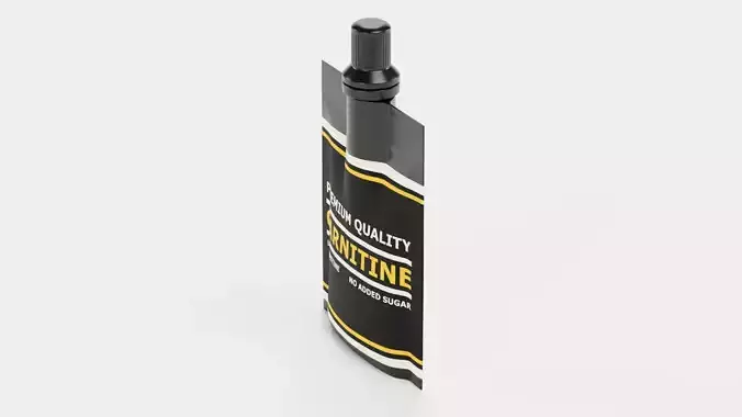 Carnitine Gel - Product Concept Packaging Low-poly 3D model 6