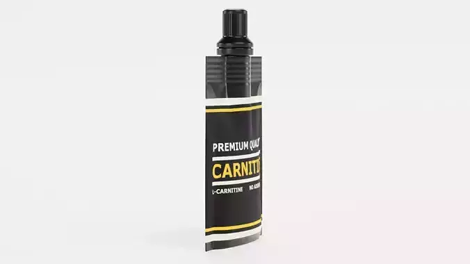 Carnitine Gel - Product Concept Packaging Low-poly 3D model 4