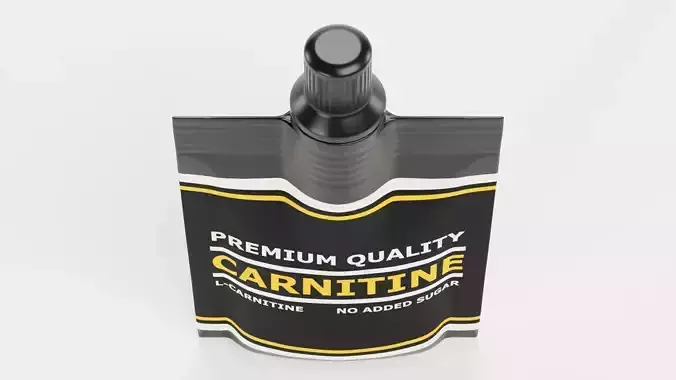 Carnitine Gel - Product Concept Packaging Low-poly 3D model 2