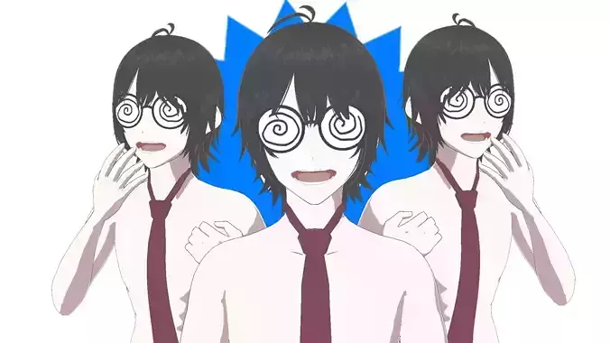 Anime Fan Loser Otaku Fully Rigged