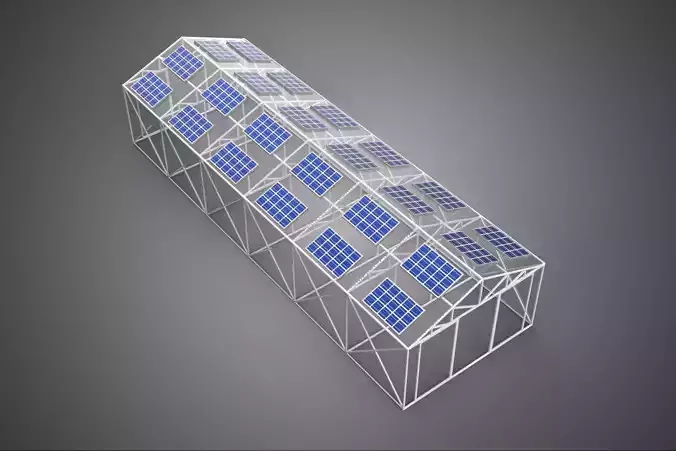 PHOTOVOLTAIC SOLAR PANEL ROOF TOP GREENHOUSE GLASSHOUSE HOTHOUSE