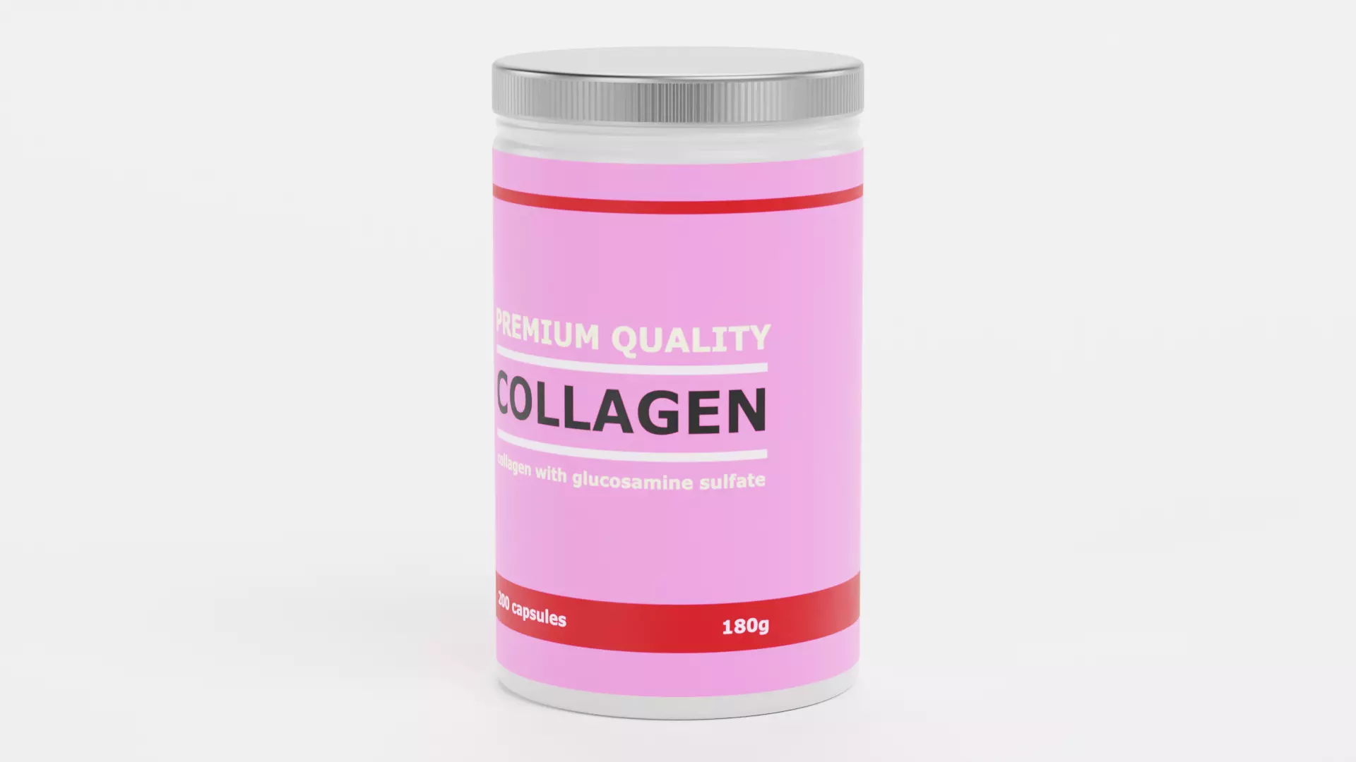 Collagen - Product Concept Packaging Low-poly 3D model_5