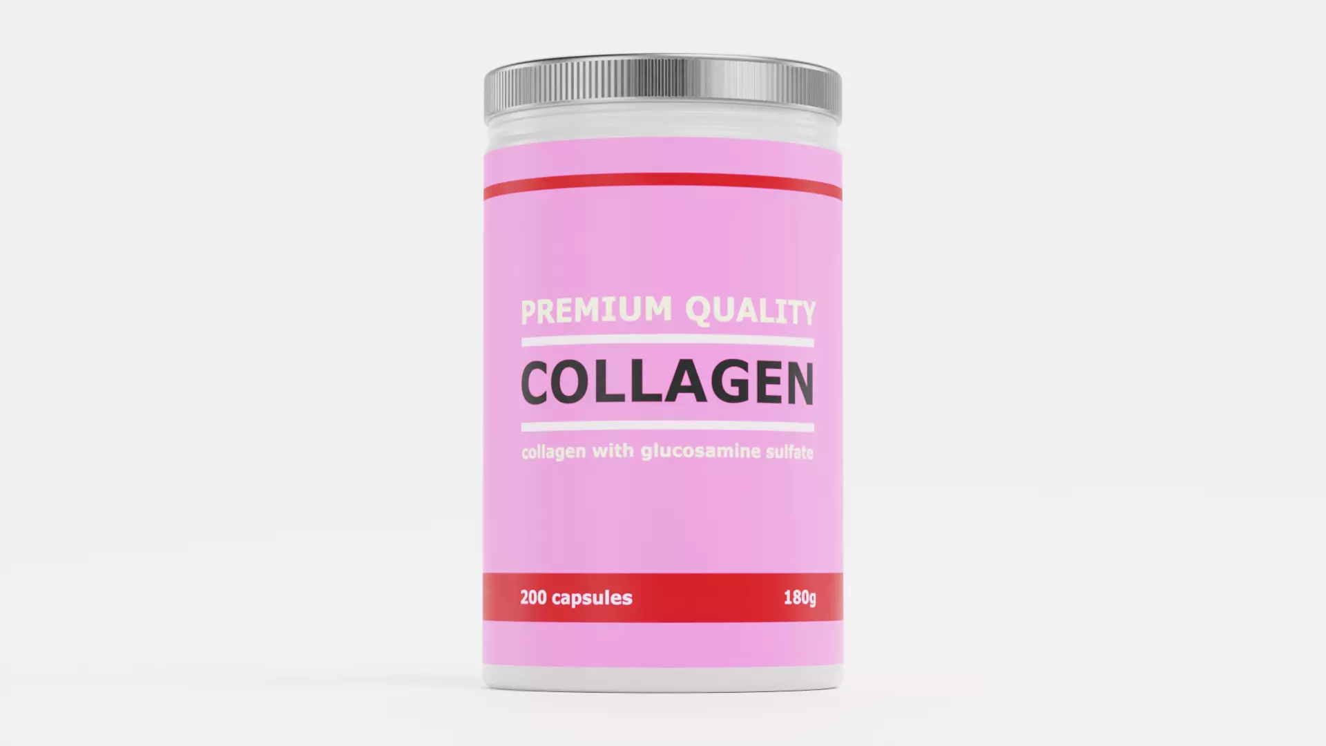 Collagen - Product Concept Packaging Low-poly 3D model_2