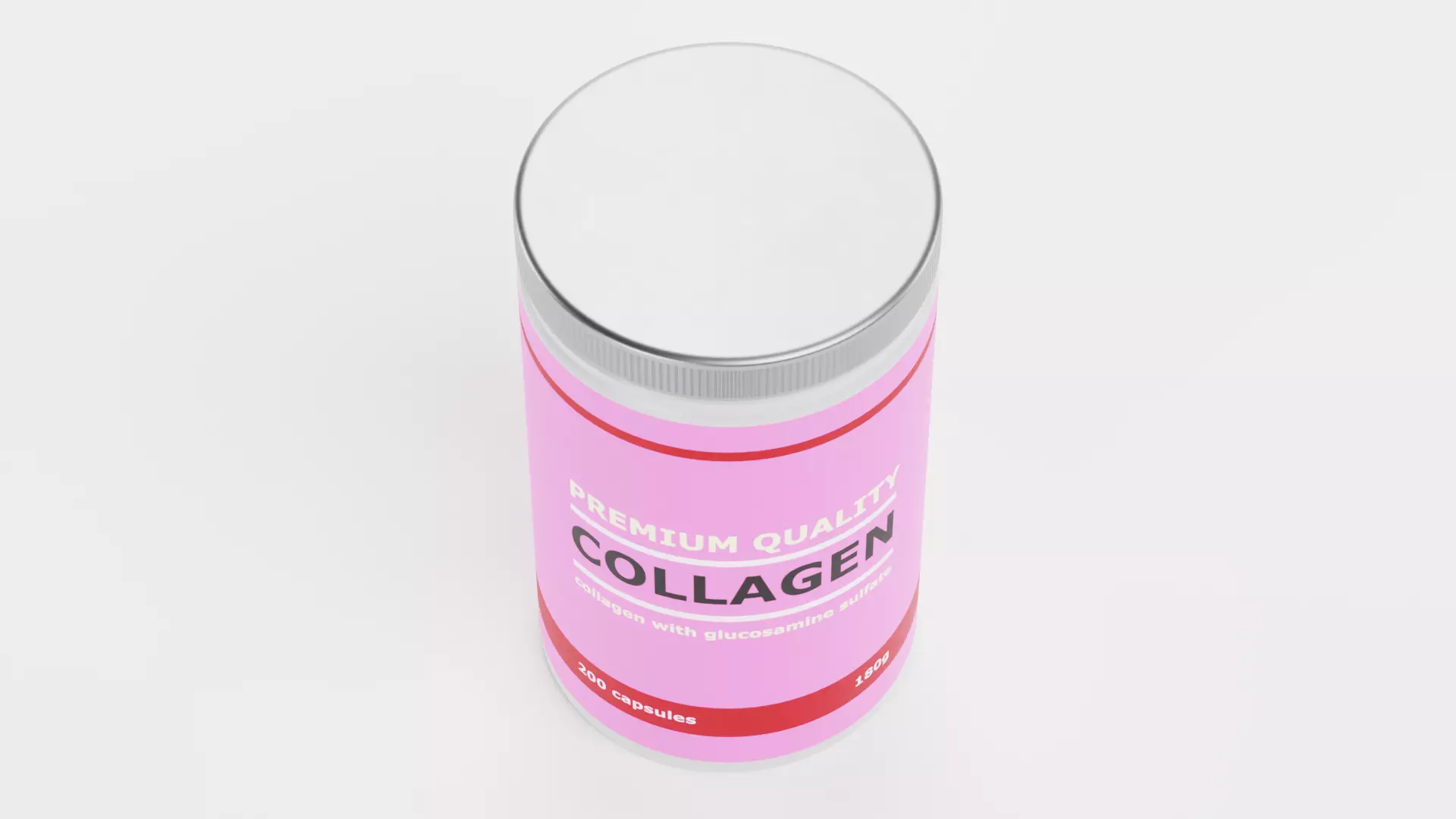 Collagen - Product Concept Packaging Low-poly 3D model_1