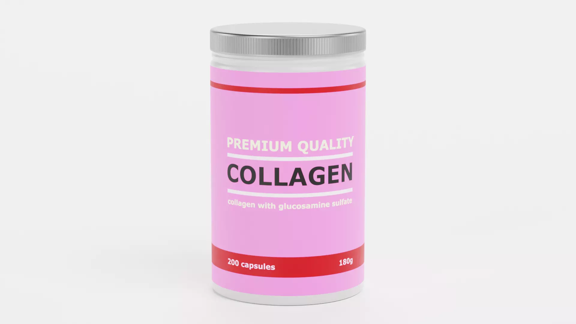 Collagen - Product Concept Packaging Low-poly 3D model_0