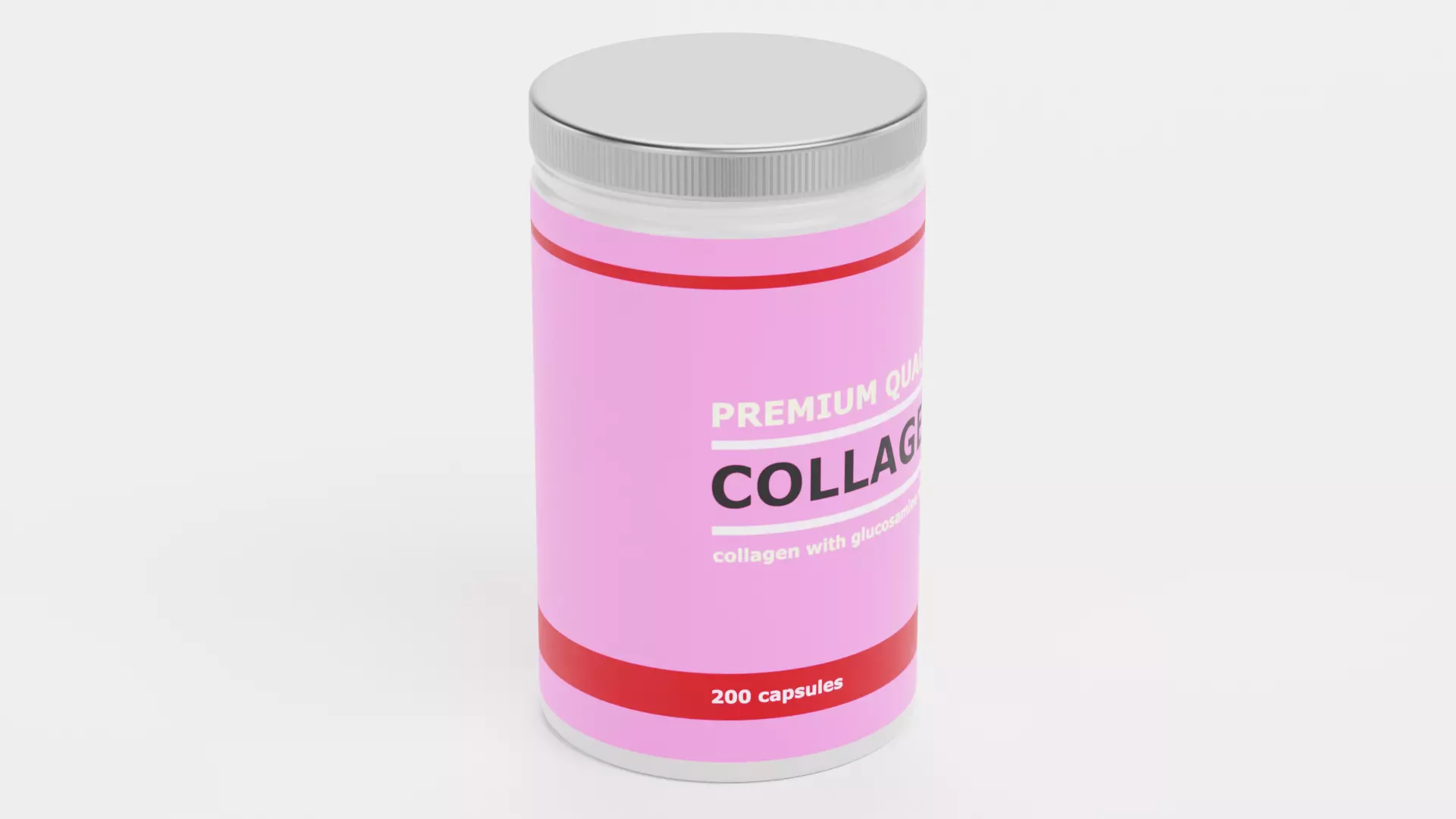 Collagen - Product Concept Packaging Low-poly 3D model_3