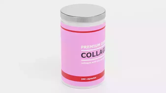 Collagen - Product Concept Packaging Low-poly 3D model 4